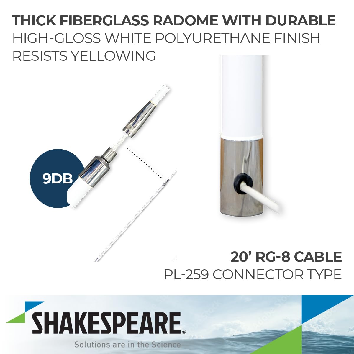 Marine Shakespeare 476 Classic VHF Antenna
