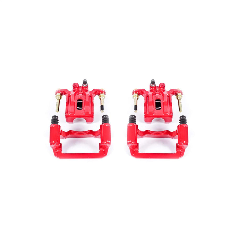Power Stop Pair of High-Temp Red Powder Coated Rear Calipers For Nissan Frontier 2005-2024, Nissan Xterra 2005-2015, Suzuki Equator 2009-2012 [Model Specific]