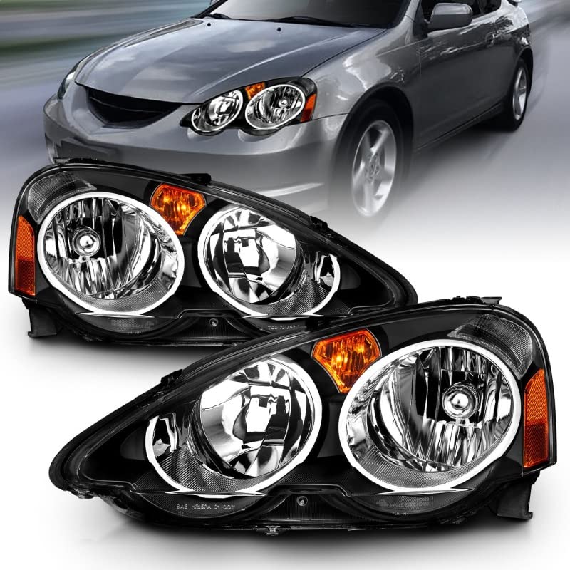 Crystal ANZO USA Headlight Set-Black 121209