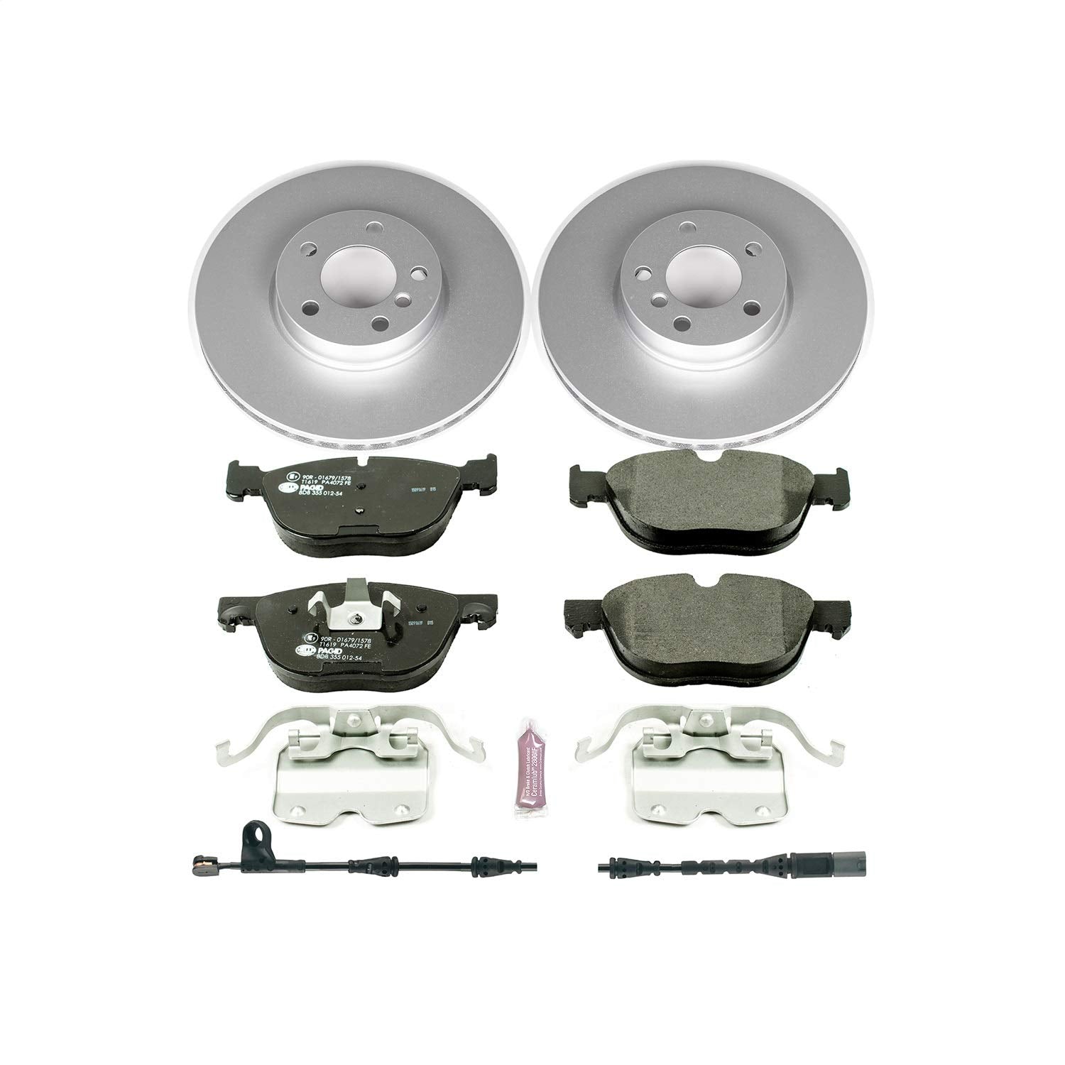 Euro-Stop Power Stop Brake Kit and 1 Front Sensor Wire For BMW X5 2011-2018, BMW X6 2011-2019 [Model Specific]