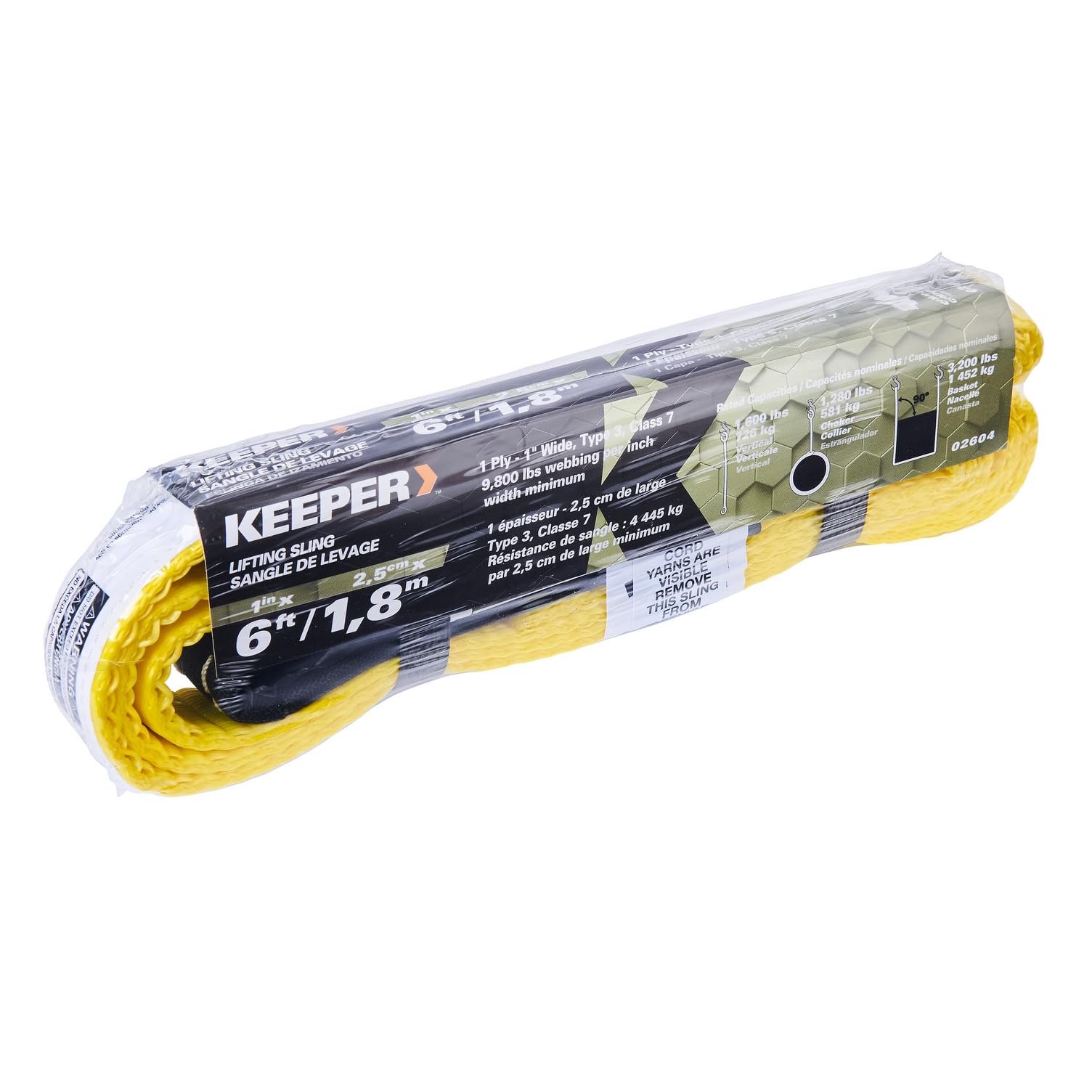 Keeper 6' x 1" Lift Sling (02604, 1 Ply
