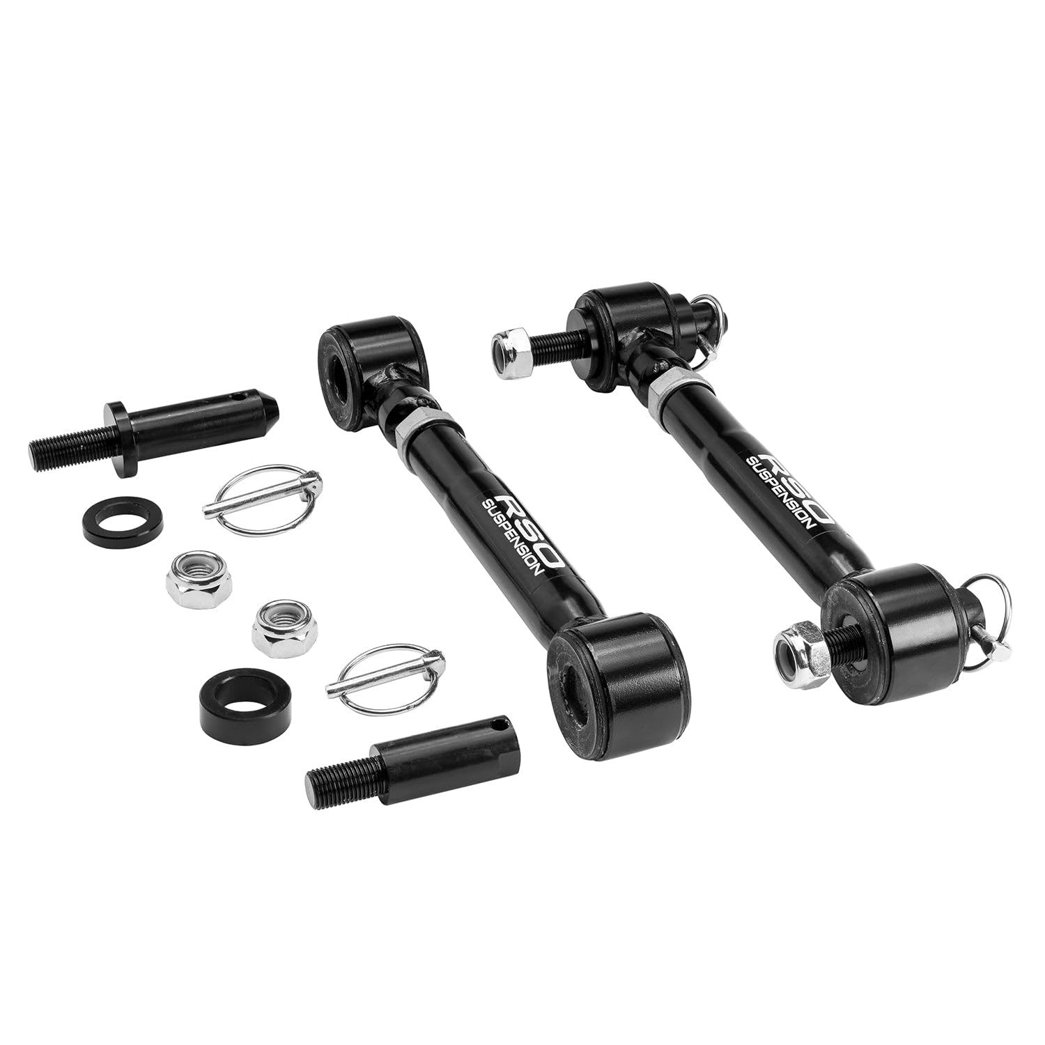 Front RSO Suspension Sway Bar End Links Quick Disconnect 2.5-6in Lift Compatible with 2007-2018 Wrangler JK/JKU