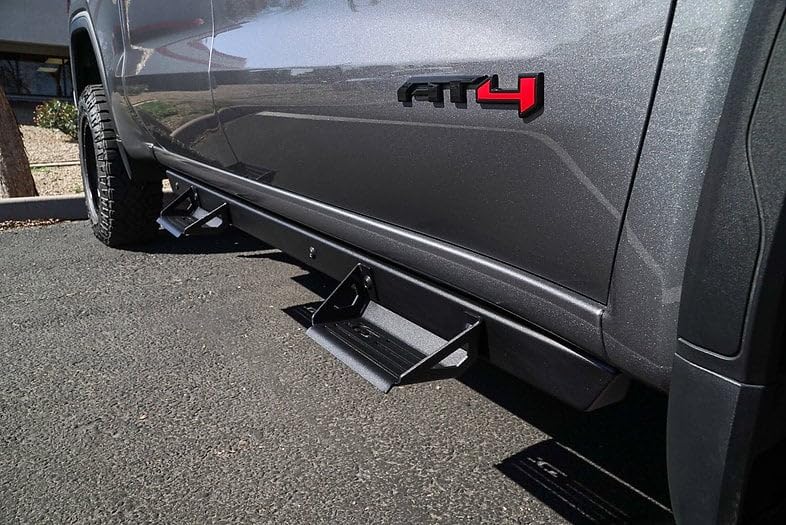 ICI Aluminum Side Steps Compatible with GMC Sierra Chevrolet Silverado 2019-2022 1500 2020-2022 2500/3500 Crew Cab: Alumilite Step Rails