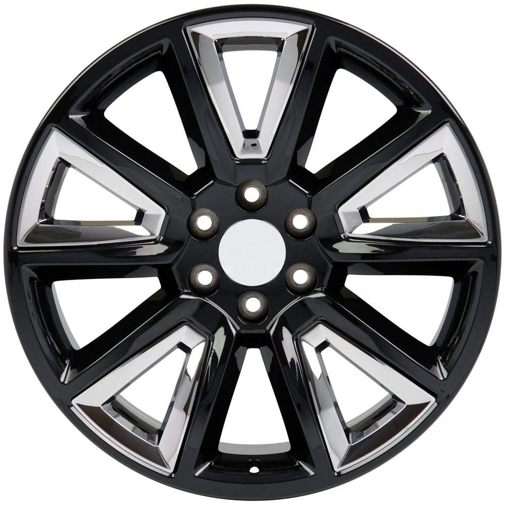 Black Wheel OE Wheels LLC CV73-20085-6550-24B-ic Painted (20 x 8.5 inches /6 x 139 mm, 24 mm Offset)