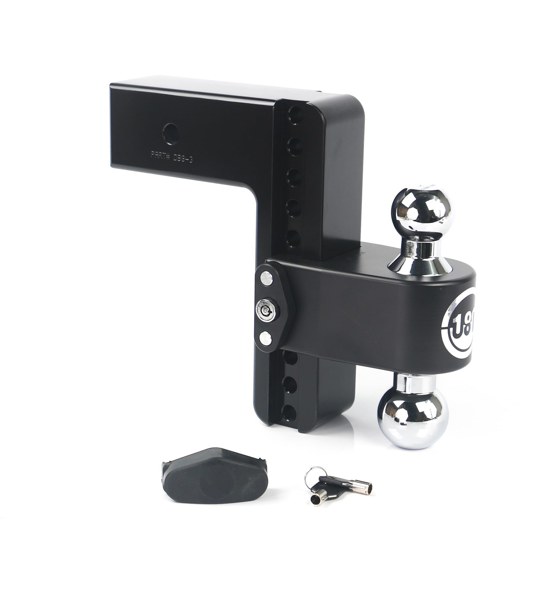 Weight Safe 8" Drop Hitch WS8-3-CER-BLA w/ 3" Shank (8K/21K GTWR) Cerakote Black Coating