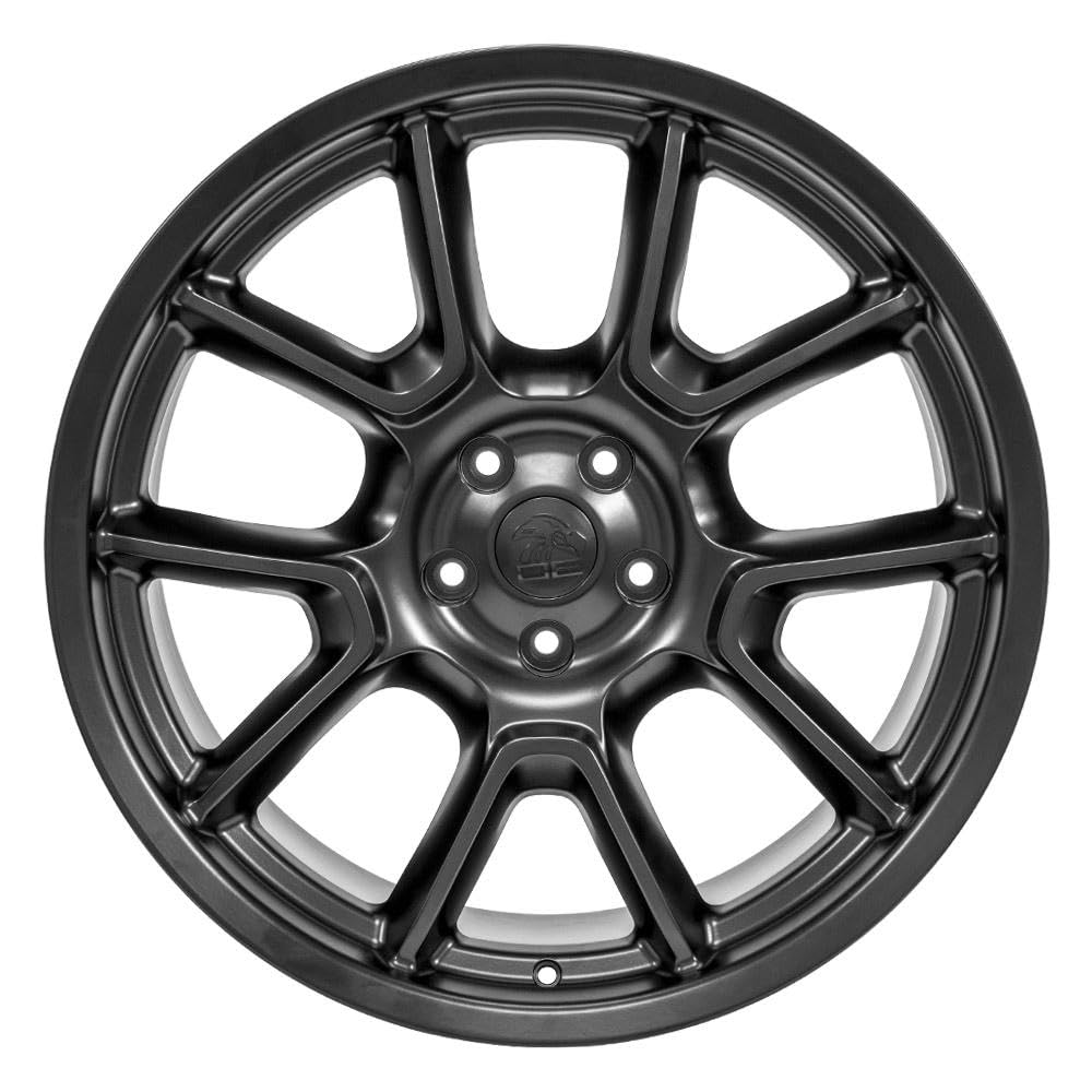 22 Inch OE Wheels DG21 Rim Fits Challenger 50th Anniversary Style 5x127 22x9.5 Satin Black - Hollander 10369 (1)