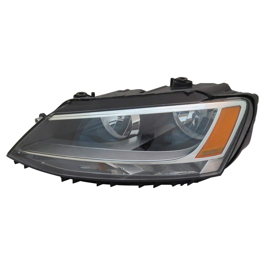 Left TYC Headlight Assembly Compatible with 2011-2016 Volkswagen Jetta