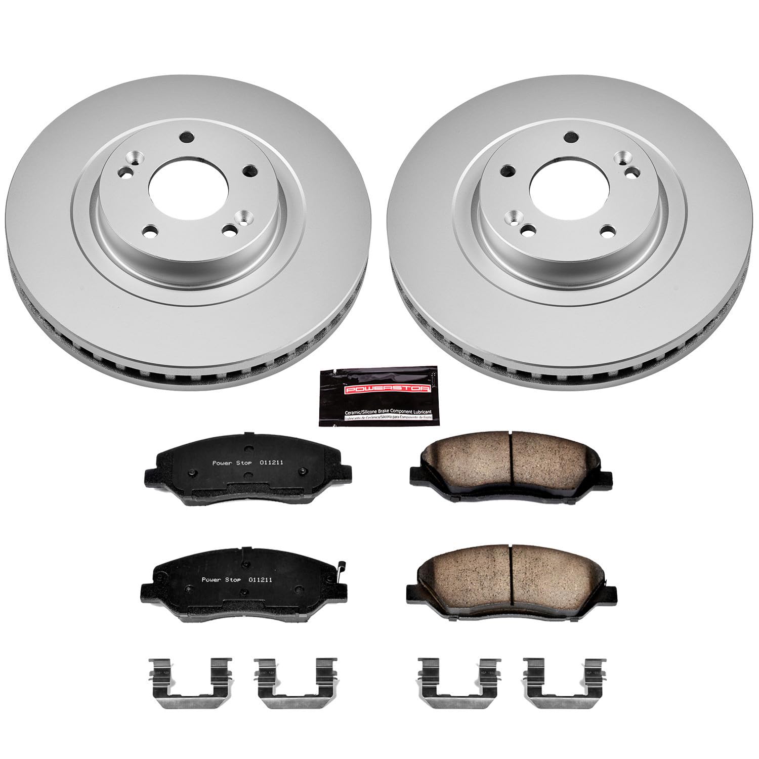Power Stop Front CRK6951 Z17 Evolution Geomet Coated Brake Kit For Hyundai Santa Fe 2013-2016 [Model Specific]