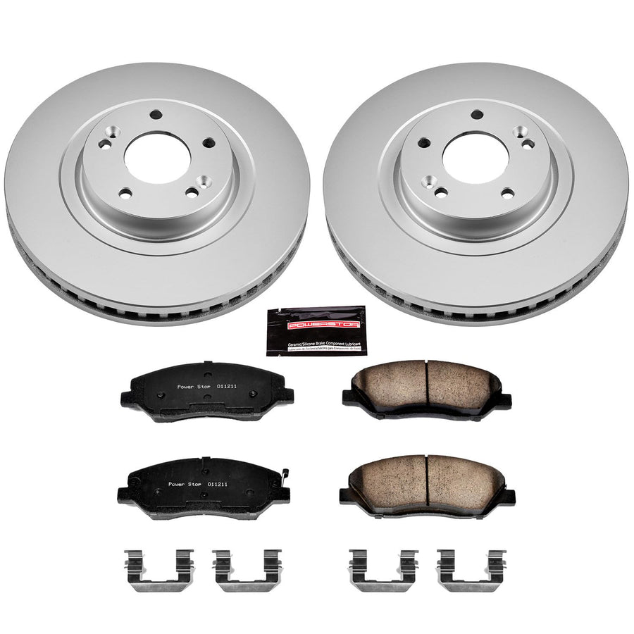 Power Stop Front CRK6951 Z17 Evolution Geomet Coated Brake Kit For Hyundai Santa Fe 2013-2016 [Model Specific]