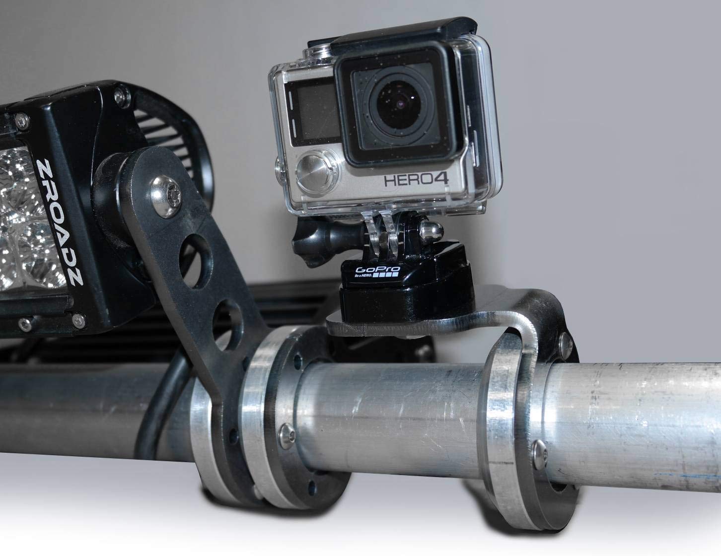 ZROADZ Roof Mount Universal Bracket - to Mount 3 Inch LED Pod Light or GoPro Camera Mount - Mild Steel Gloss Black Finish - Bolt-On Easy Installation - PN #Z350003