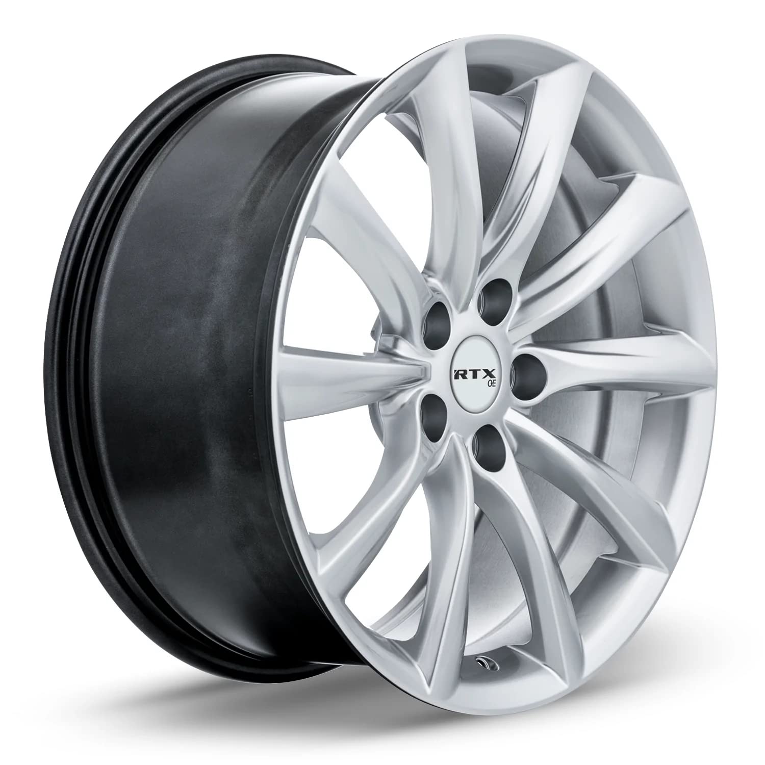 ALTO RTX Custom Wheel - 19x8.5, 35 Offset, 5x120.65 Bolt Pattern, 64.1mm Hub - Hyper Silver Rim