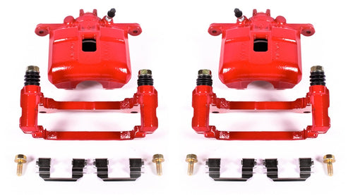 Power Stop Pair of High-Temp Red Powder Coated Front Calipers for Acura CSX 2007-2010, Acura RSX 2002-2006, Honda Civic 2006-2011, Honda S2000 2000-2009 [Model Specific]