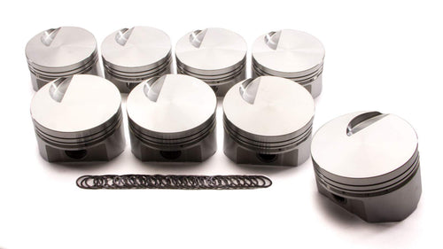 Piston, Sportsman Racing Products Flat Top, Forged, 4.310 in Bore, 1/16 x 1/16 x 3/16 in Ring Grooves, Minus 3.0 cc, Big Block Chevy, Set of 8