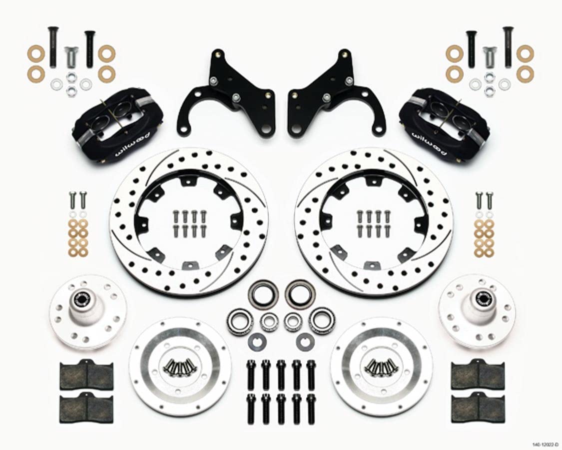 Front Disc Brake Kit Wilwood 65-68 Impala Drum 12.19 Blk