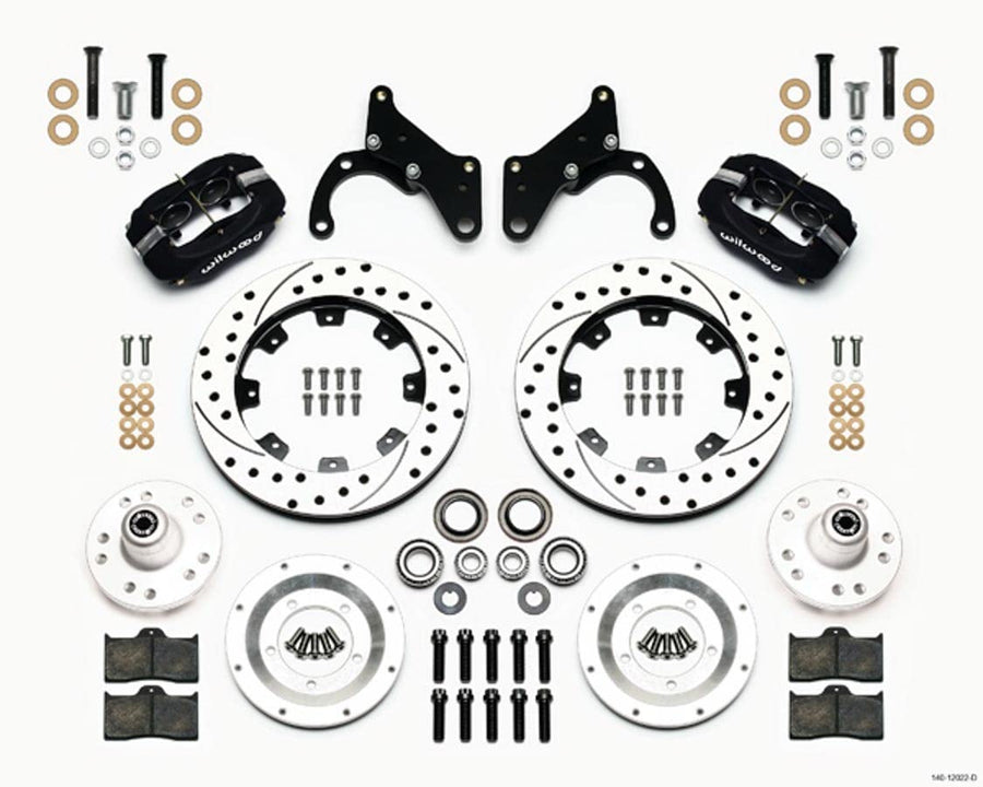 Front Disc Brake Kit Wilwood 65-68 Impala Drum 12.19 Blk