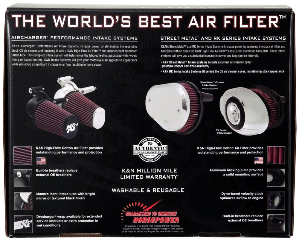 Intake System K&N RK-3945 for Harley Davidson, Chrome