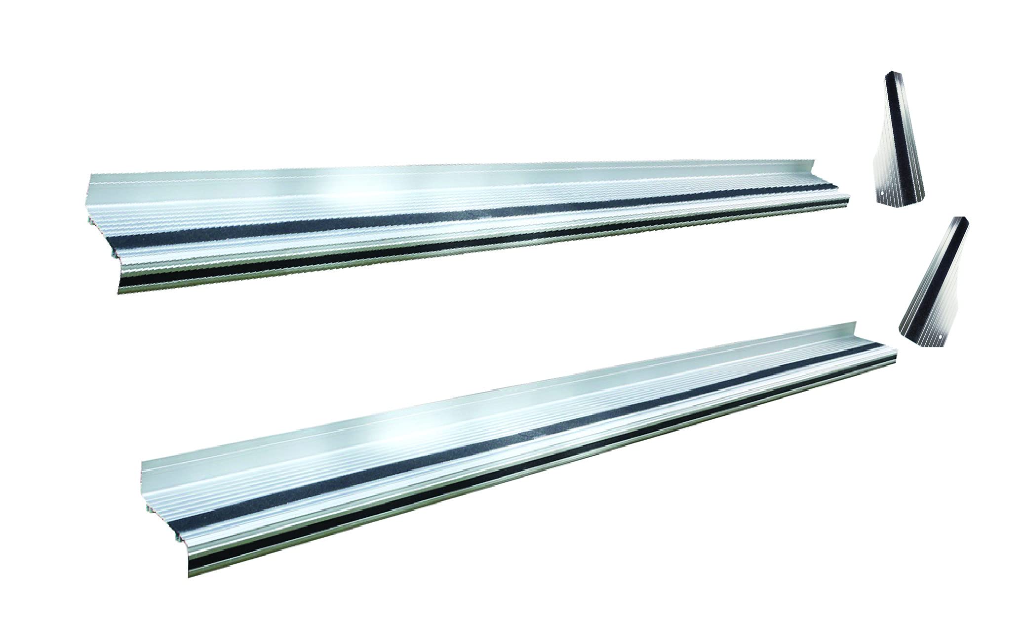 Commercial Black Horse Running Boards Aluminum Compatible with 97-14 Express/Savana 1500-2500-3500|92-15 Ford E/Econoline-RUN102SS