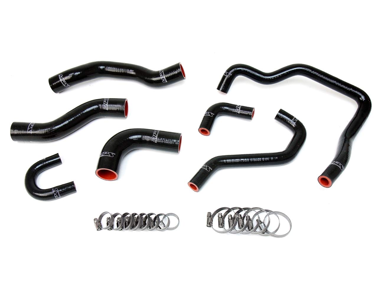 Black HPS 57-1478-BLK Silicone Radiator and Heater Hose Kit Coolant