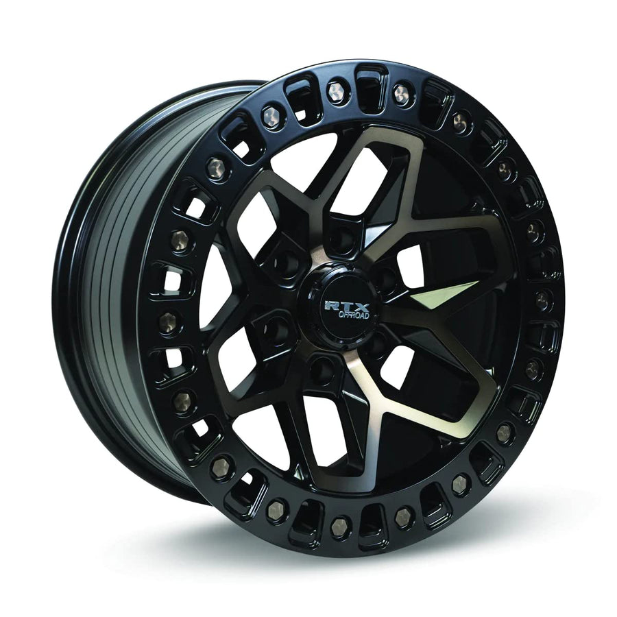 Custom RTX ZION Wheel - 17x9, -15 Offset, 5x127 Bolt Pattern, 71.5mm Hub - Black with Machined Bronze Face Rim