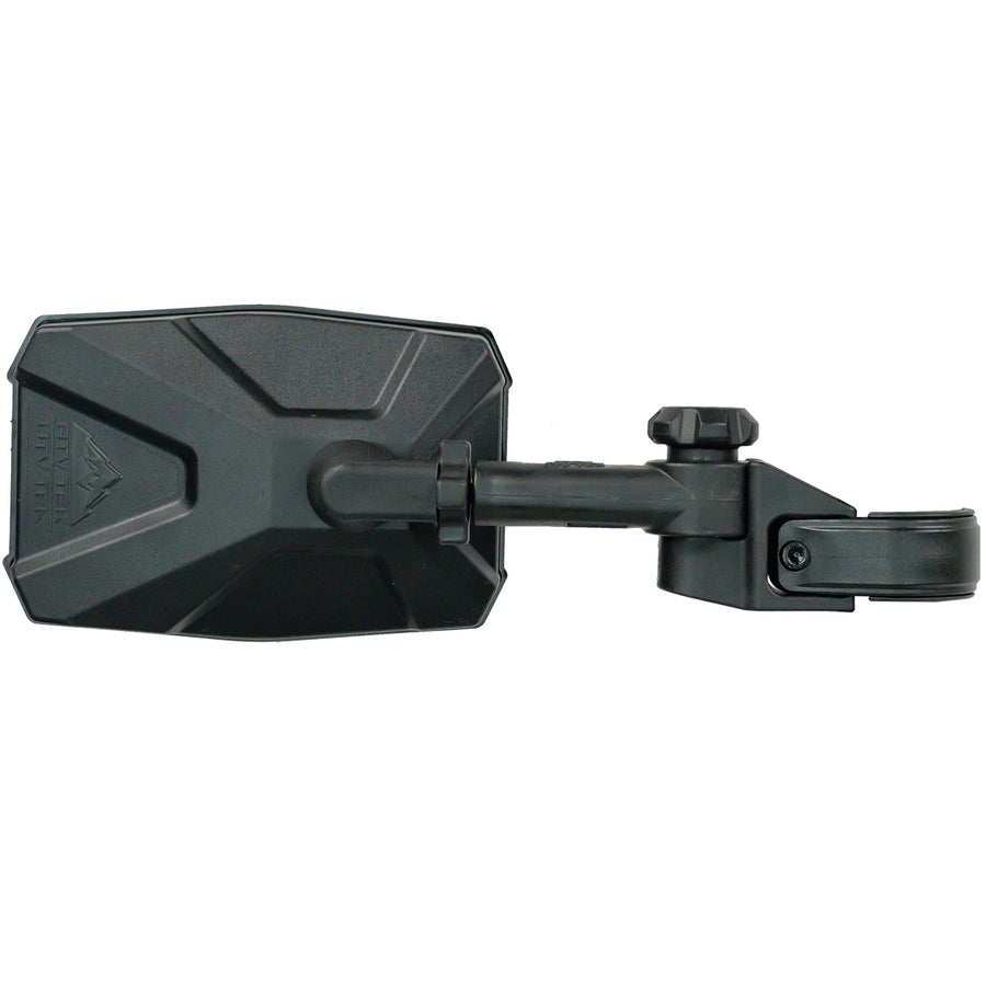 ATV Tek UTV CLEARVIEW™ Sideview Mirror, Black UV resistant Nylon, Designed for and Fits, Honda, Yahama, Polaris, Kawaski, CF Moto with Round or Profiled Tubing, one mirror.