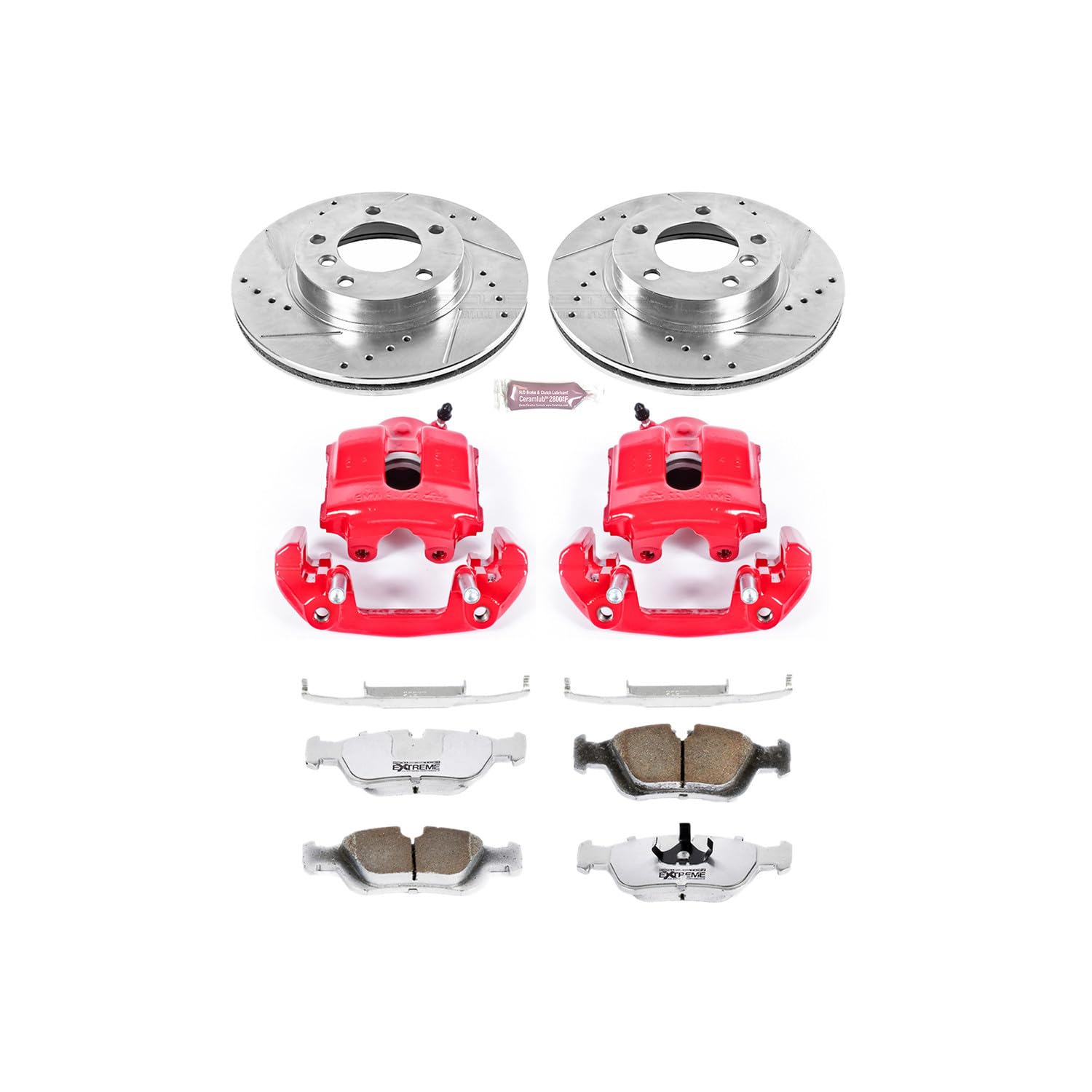 Power Stop Z36 KC4423-36 Brake Kit Front & Rear with Calipers For Chevrolet Silverado 2500 HD 2004, GMC Sierra 2500 HD 2004 [Model Specific]