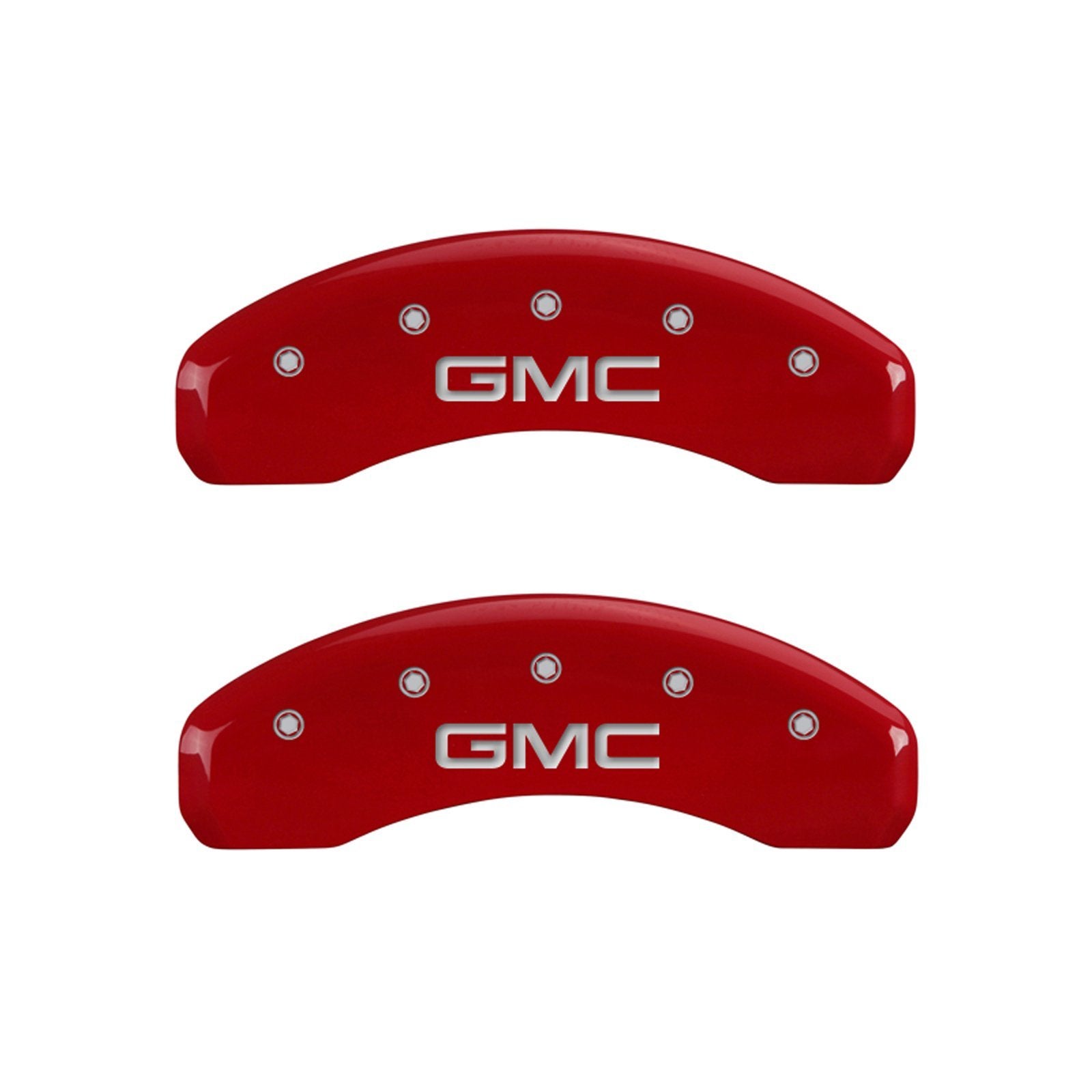 Brake Caliper Covers MGP - 2014-2018 GMC Sierra 1500 (34208s) Front and Rear Set - GMC Logo - Red