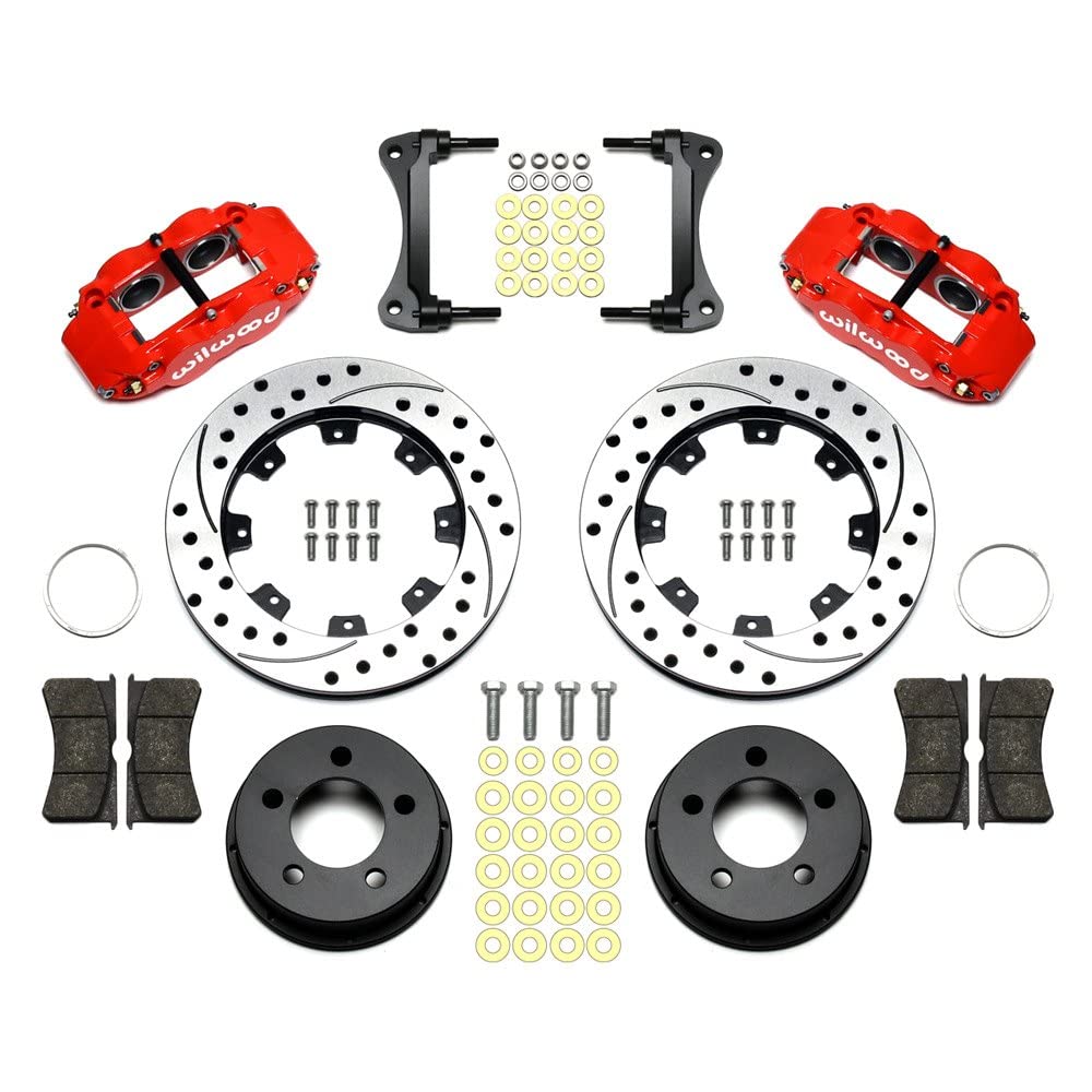 Front FNSL4R Kit,12.19", Drilled, Red