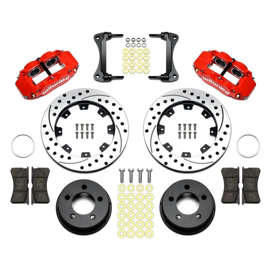 Front FNSL4R Kit,12.19", Drilled, Red