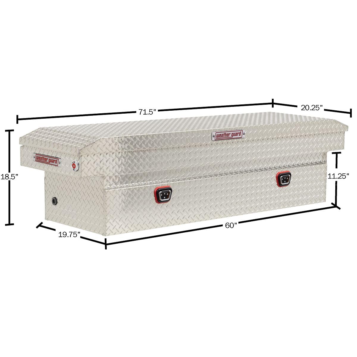 Weather Guard Saddle Box Model 127-0-04, Aluminum, Full Standard, Clear, 11.0 cu ft