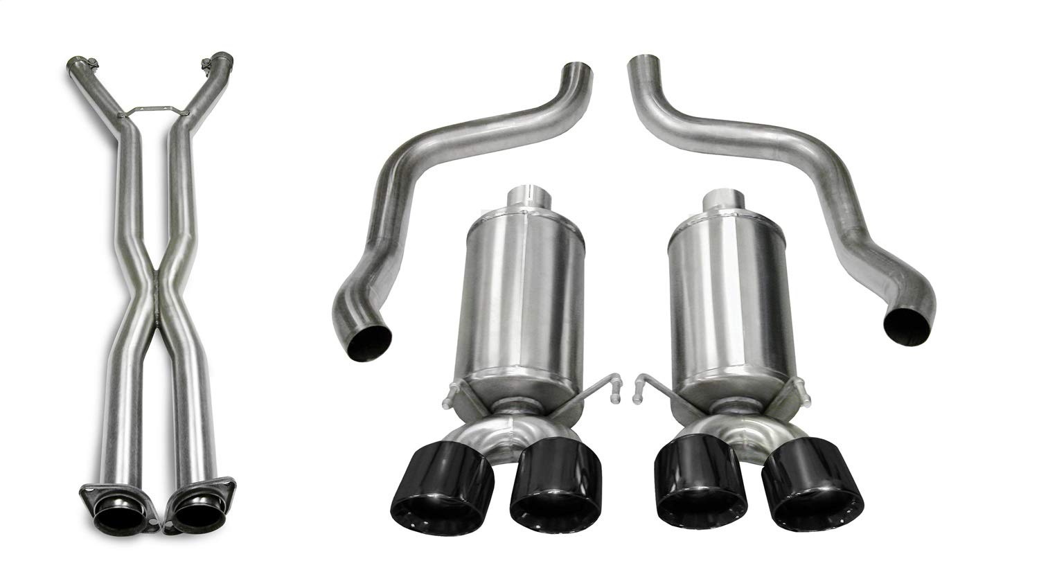 Cat-Back 2.5 IN Twin 3.5IN Tips (14469CB4) Xtreme Sound Level | 2005-08 Corvette C6 Manual, 05 Auto 4 Black PVD