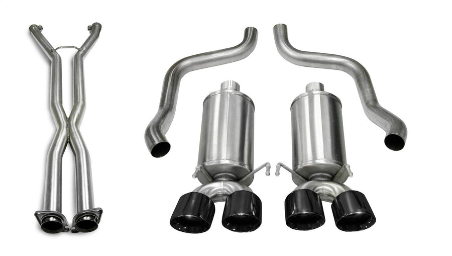 Cat-Back 2.5 IN Twin 3.5IN Tips (14469CB4) Xtreme Sound Level | 2005-08 Corvette C6 Manual, 05 Auto 4 Black PVD