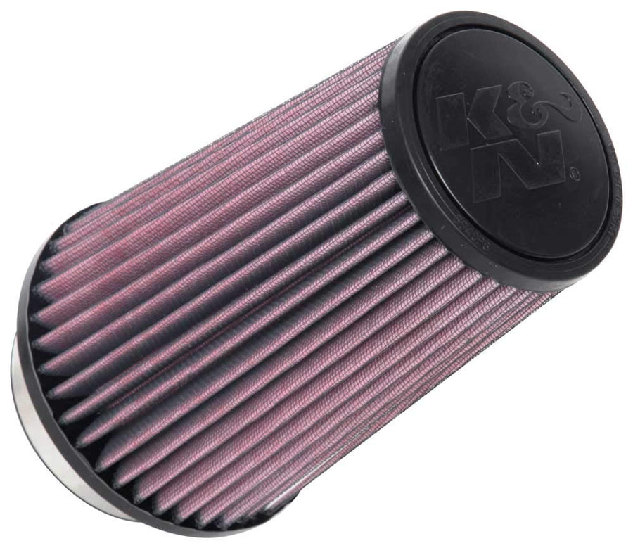 High-Flow K&N Original Lifetime Universal Clamp-On Air Filter: High Performance, Premium, Washable: Flange Diameter: 3.5 In, Filter Height: 8 In, Flange Length: 1.25 In, Shape: Round Tapered, RU-1045