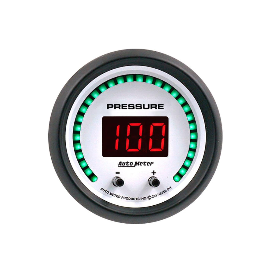 Pressure AutoMeter 6752-PH Gauge, 2 1/16", Selectable, Two Channel, Phantom Elite Digital
