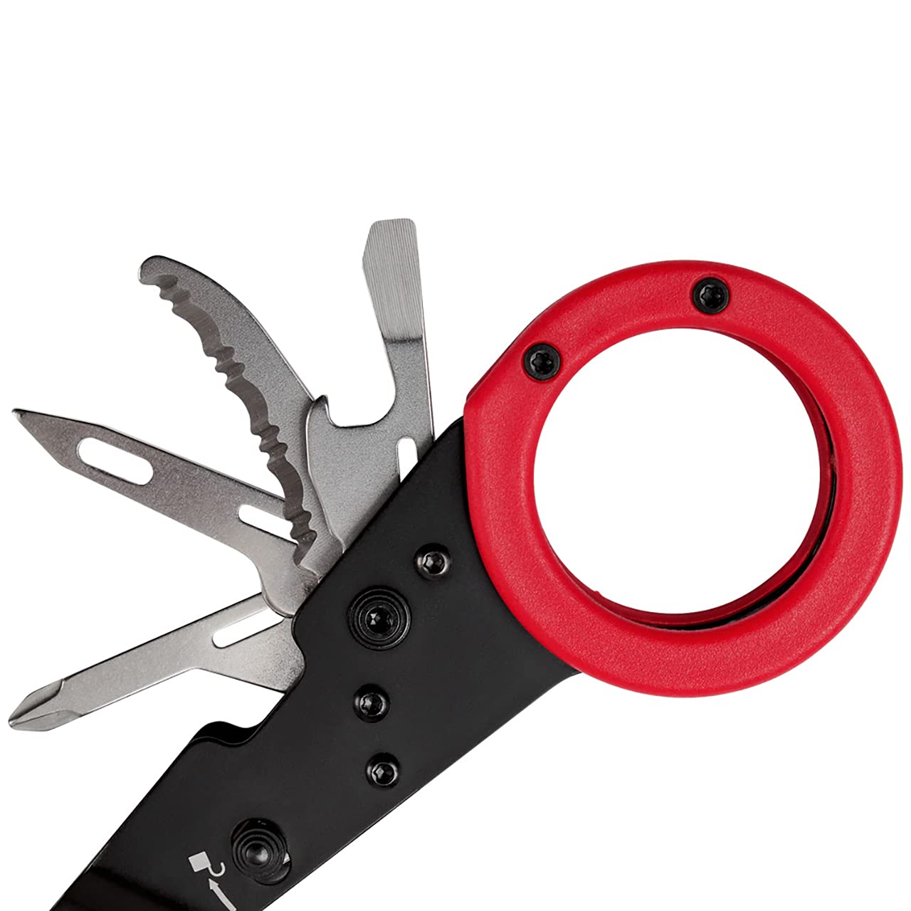 SOG ParaShears Stainless Steel Lightweight Multi-Tool, 11 Tools Compound Leverage Technology, Red