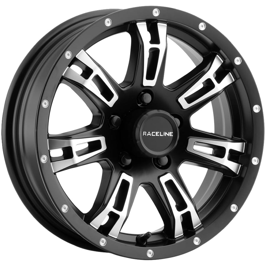 Raceline Wheels 840 Trailer Arsenal Satin Black Machined Face Wheel (15 x 5. inches /5 x 114 mm, 0 mm Offset)