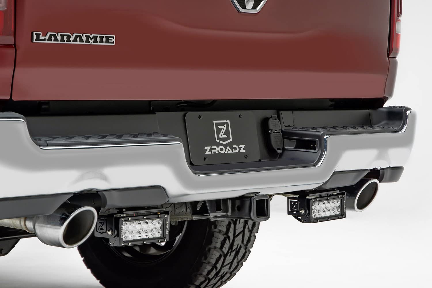 Under Rear Bumper ZROADZ LED Mounting Bracket - Compatible w/ 2019-2022 Ram 1500 - to Mount (2) 6 Inch or Similar Style LED Lights (Not Included) - PN Z384721 , Black