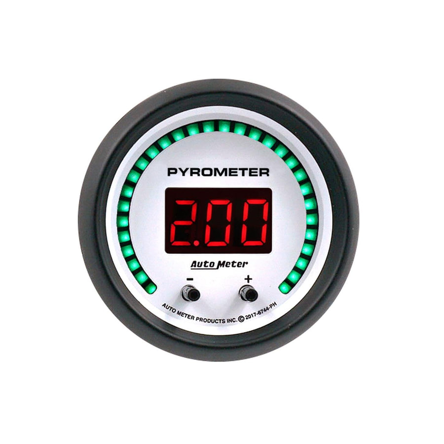Pyrometer AutoMeter 6744-PH Gauge, 2 1/16", Two Channel, Selectable, Phantom Elite Digital