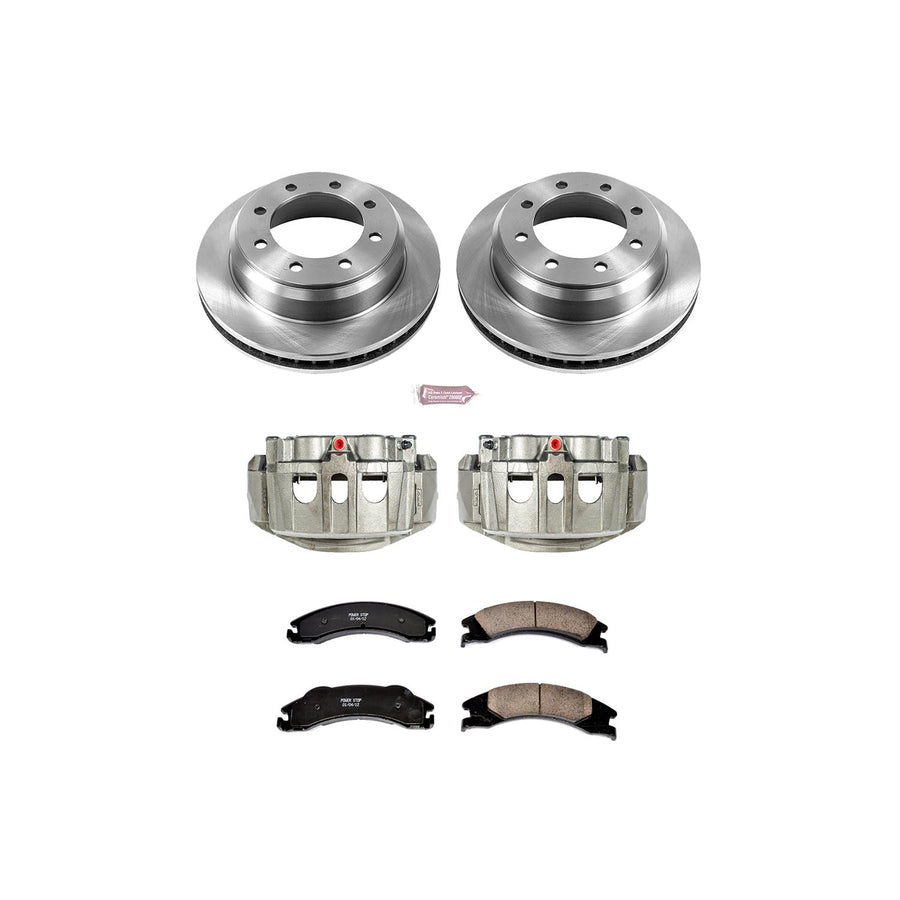 Power Stop KCOE4718 Stock Replacement Rear Brake Kit (with Calipers) For Ford E-150, Ford E-250, Ford E-350 Super Duty, Ford E-350 Super Duty, Ford E-450 Super Duty [Model Specific]