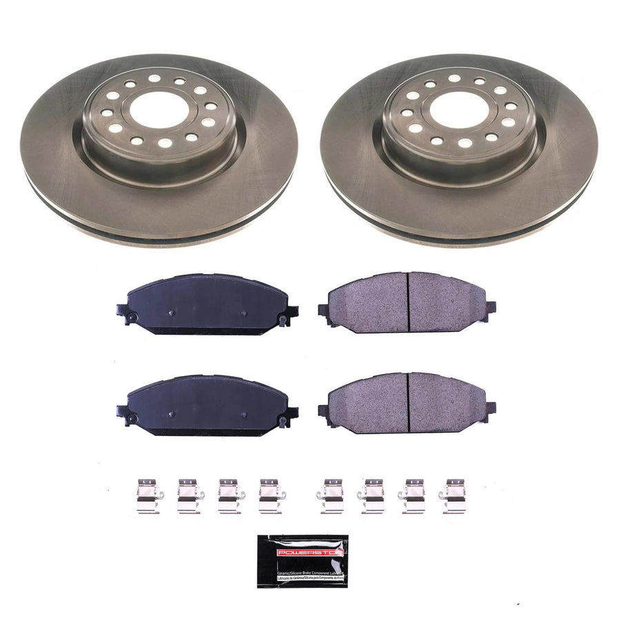 Power Stop KOE8183 Front Replacement Brake Kit-OE Brake Rotors & Ceramic Brake Pads For Ram 1500 2019-2023 [Model Specific]