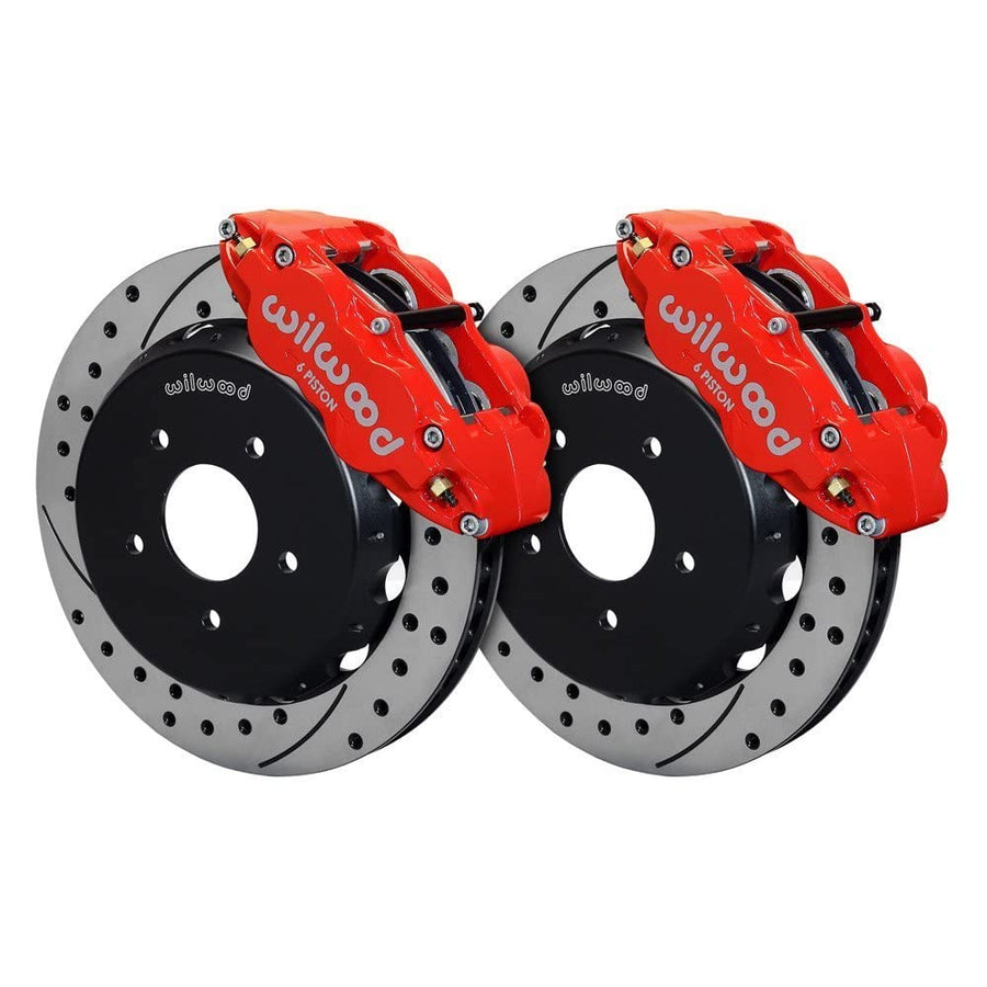 140-8753-DR WILWOOD FNSL6R Front Hat Kit, 13.06", Drilled, Red 2004-2006 Pontiac GTO