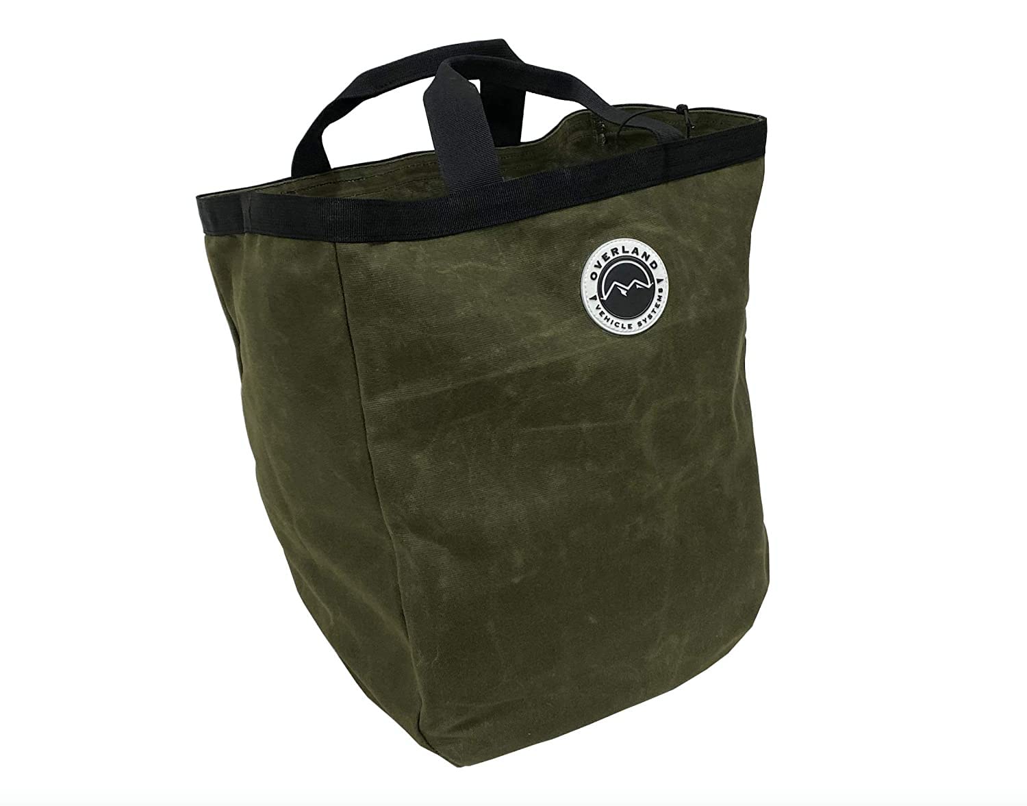 Tote Bag Overland Vehicle Systems - #16 Waxed Canvas Storage - Infused with Paraffin Wax Waterproofing - Universal Catch All Bag For, Automotive, Fishing, Hunting and more!