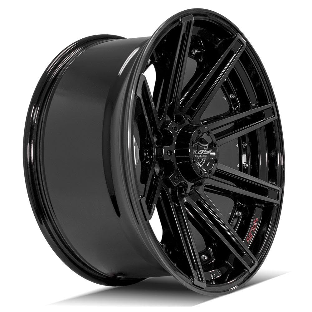 4PLAY 22x10 Wheel for Chevy-GMC 4P08 Brushed Black Rim 4P08-22100-8180-24BBT