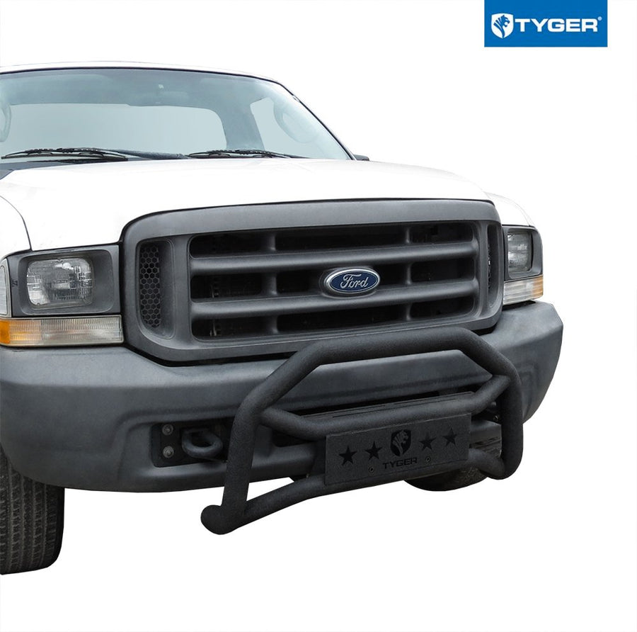 Tyger Auto TG-GD6F60228 Bumper Guard Front Compatible with 1999-2004 Ford F250/350/450/550 Super Duty | Textured Black | Light Mount | Bull Bar