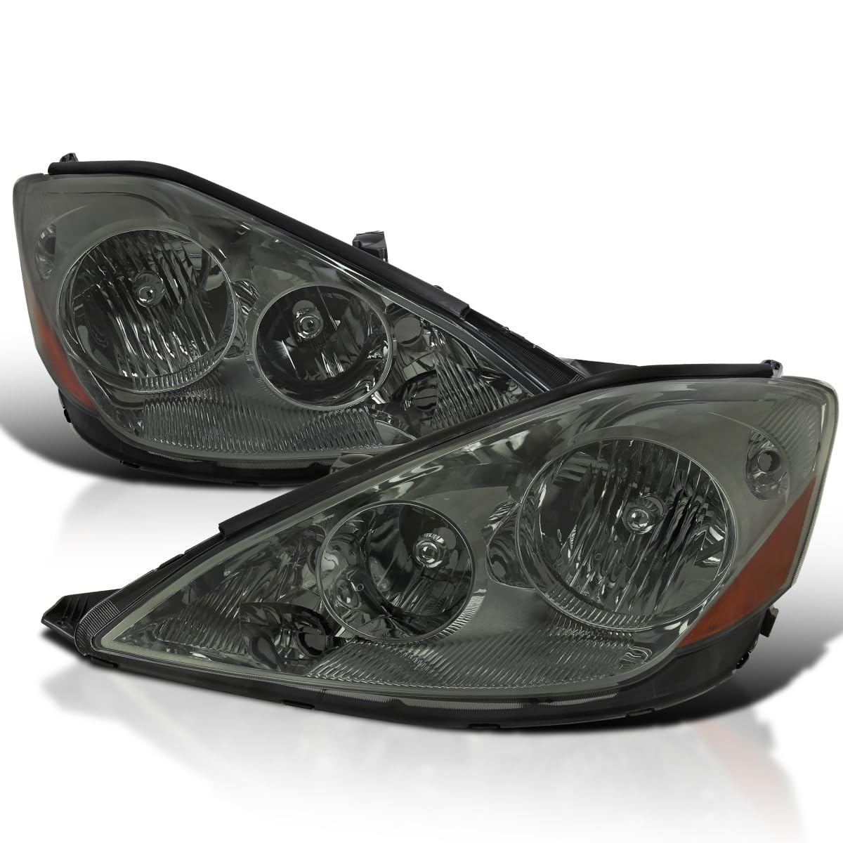 Smoke Headlights Spec-D Tuning Compatible with 2006-2010 Toyota Sienna, Left + Right Pair Headlamp Assembly