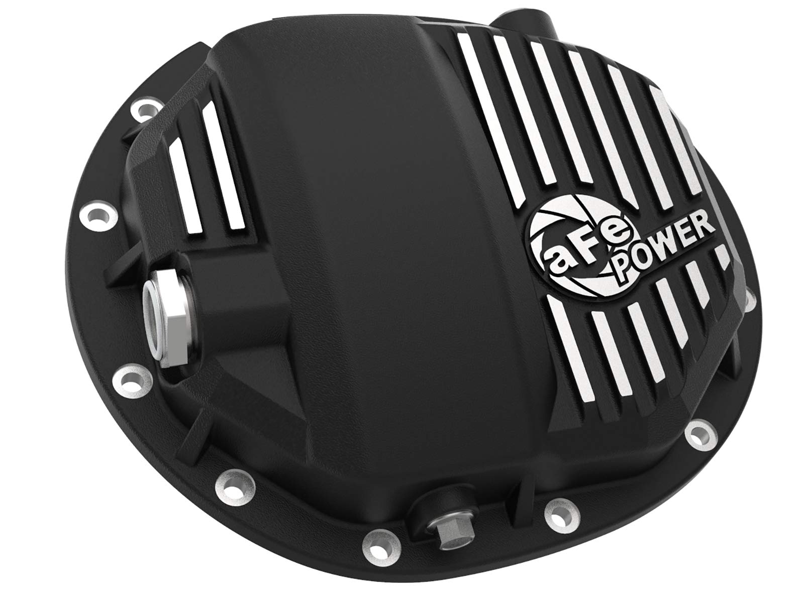 aFe POWER Rear Differential Cover Pro Series Black w/Machined Fins - #46-71120B - GM Silverado/Sierra 1500 14-23 (AAM 9.5/9.76)