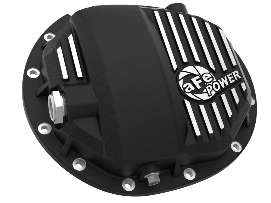 aFe POWER Rear Differential Cover Pro Series Black w/Machined Fins - #46-71120B - GM Silverado/Sierra 1500 14-23 (AAM 9.5/9.76)