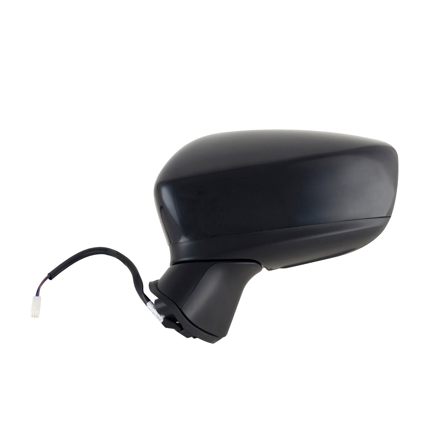 Driver Side Fit System Mirror for Mazda 3, Japan Built, Textured Black w/PTM Cover, Foldaway, w/o Blind spot Detection, Power
