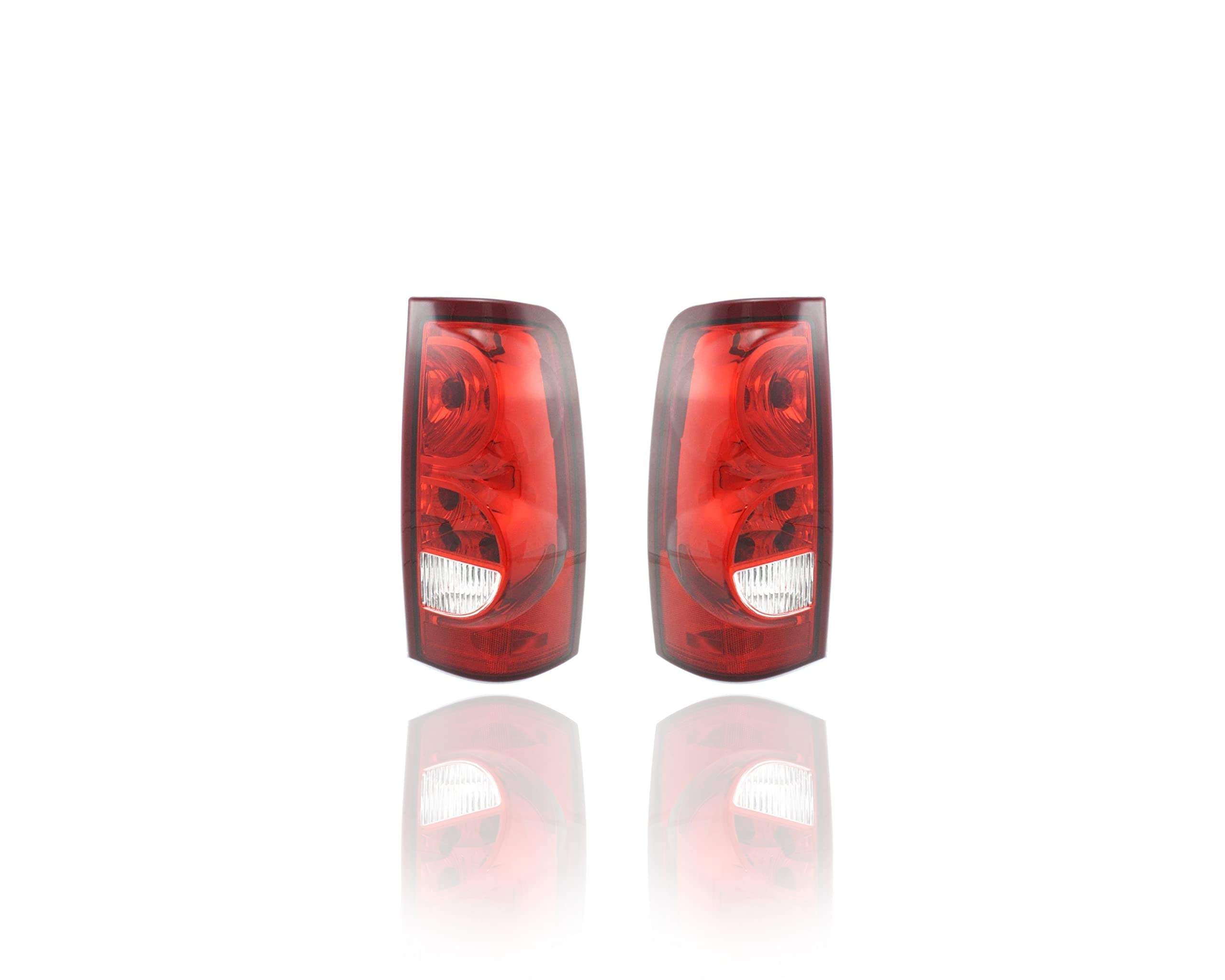 Tail Light Assembly - Compatible/Replacement Eagle Eye for 03-04 Chevrolet Silverado (Fleetside) 1500/2500 Only - Both Pair, Left Driver Right Passenger Hand - 19169003, 19169002