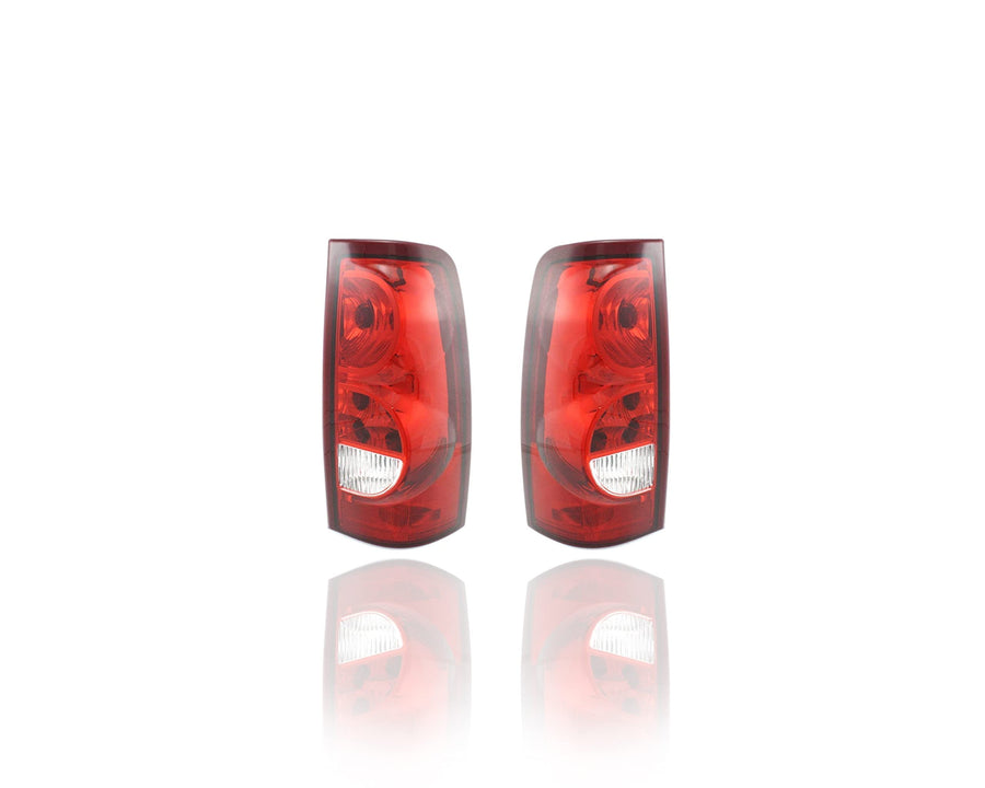 Tail Light Assembly - Compatible/Replacement Eagle Eye for 03-04 Chevrolet Silverado (Fleetside) 1500/2500 Only - Both Pair, Left Driver Right Passenger Hand - 19169003, 19169002