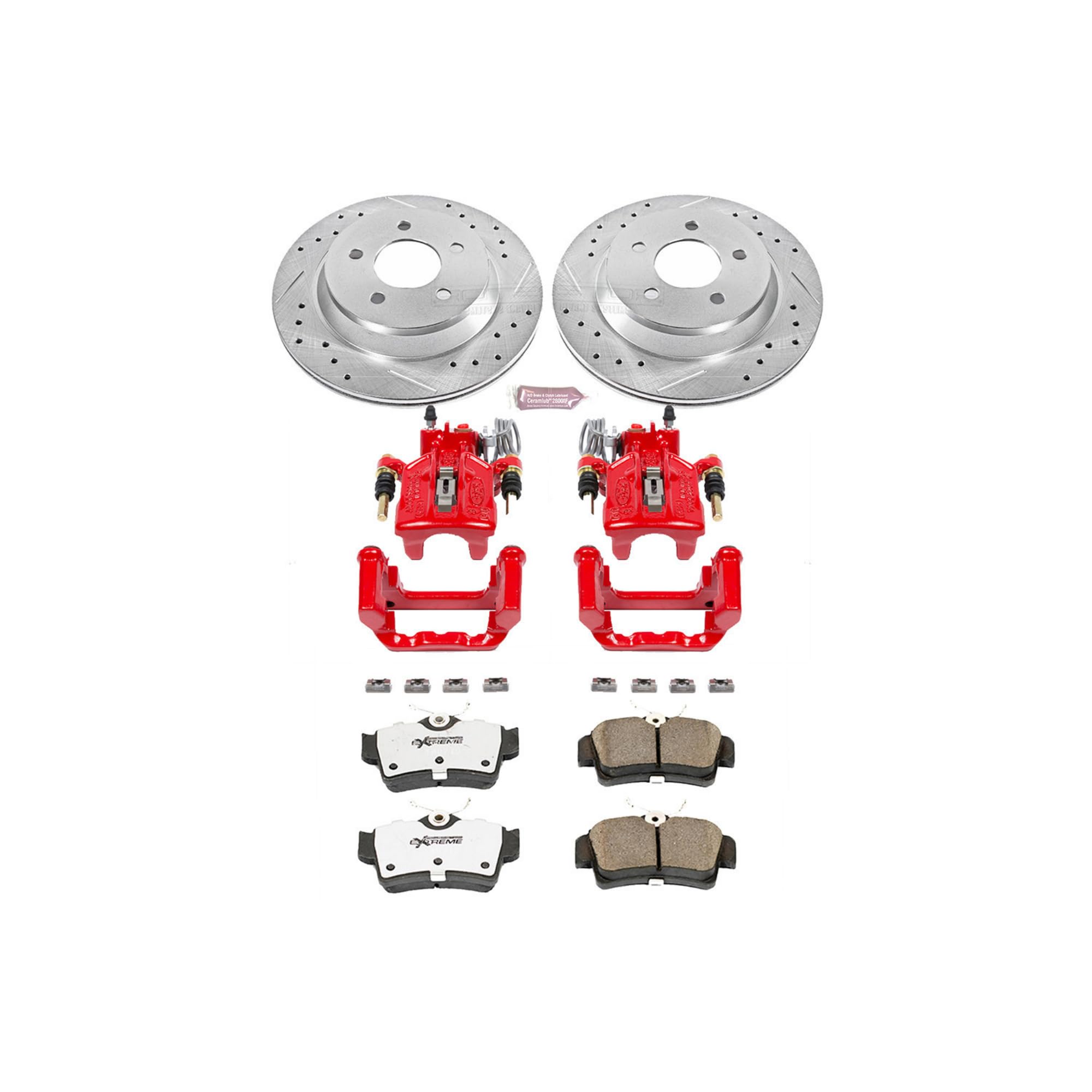 Power Stop Rear KC1306A-26 Z26 Street Warrior Brake Kit For Ford Mustang 1994-1999, Ford Mustang 2001, Ford Mustang 2003-2004 [Model Specific]